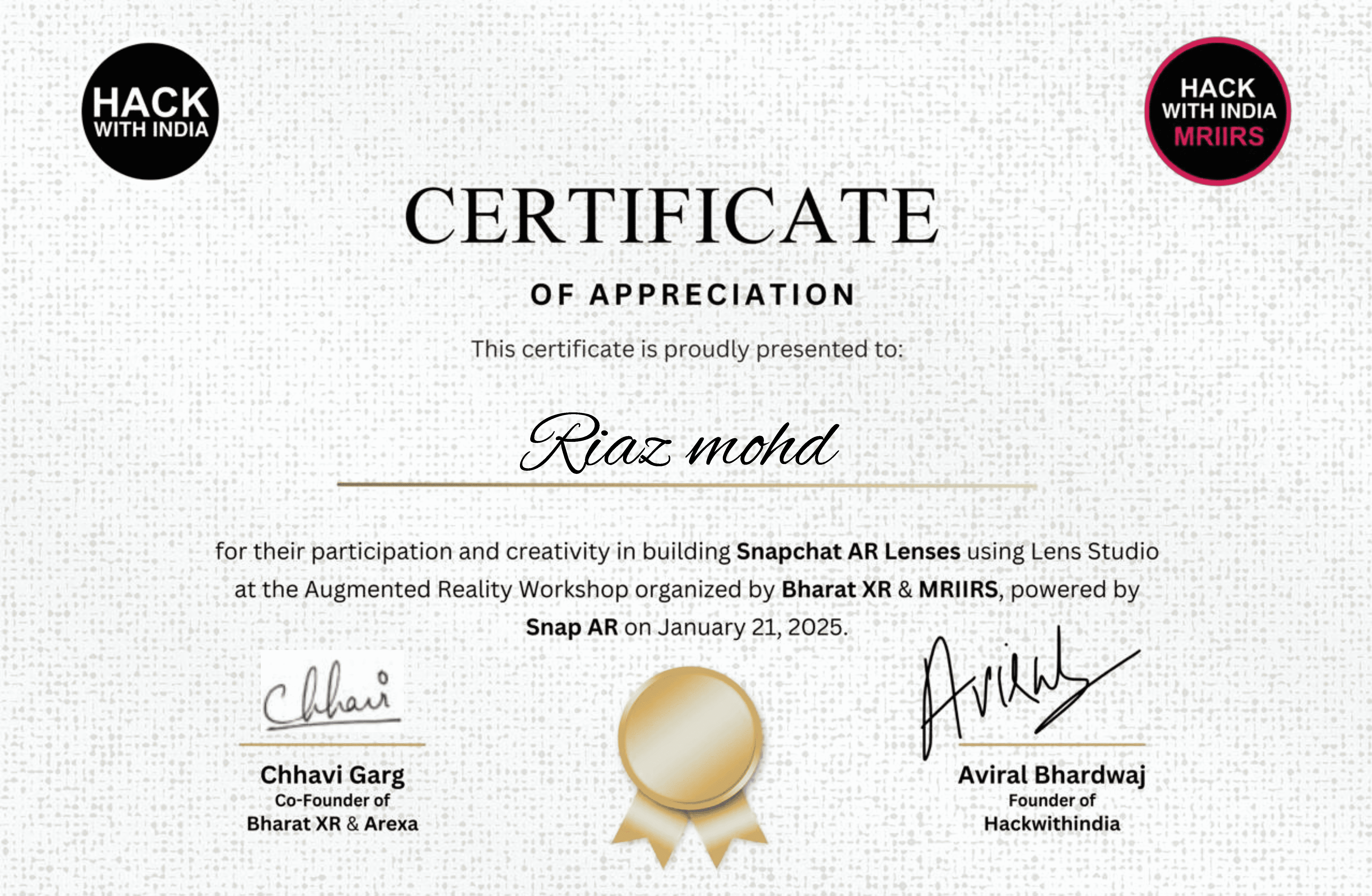 Certificate 3